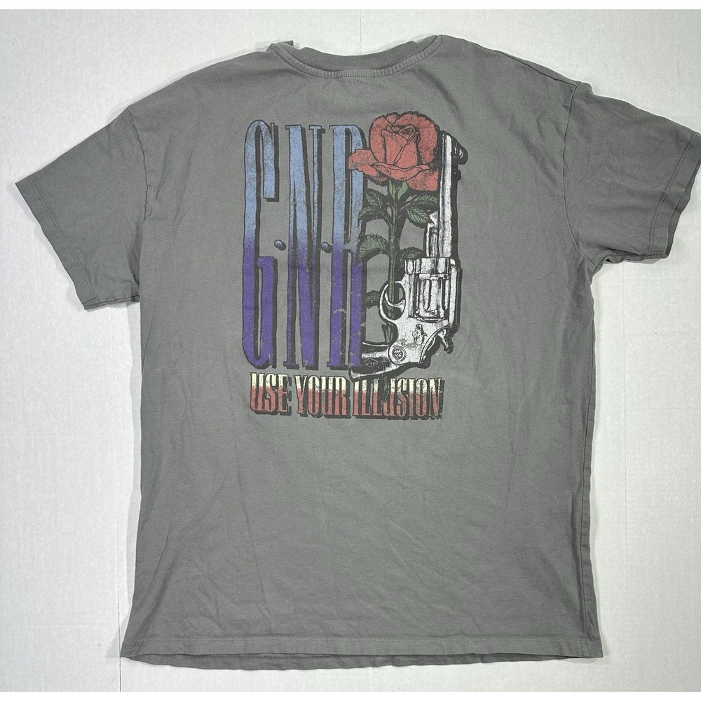 Guns N' Roses T-Shirt XL Gray Use Your Illusion Appetite for Destruction GNR